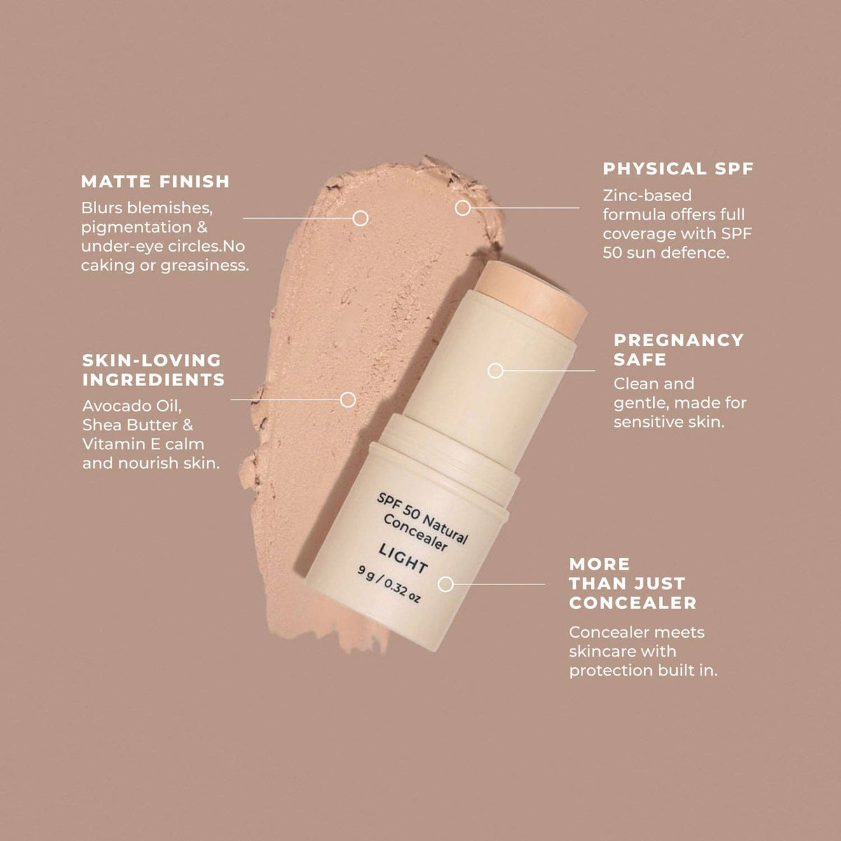 Avocado Zinc - SPF 50 Natural Concealer