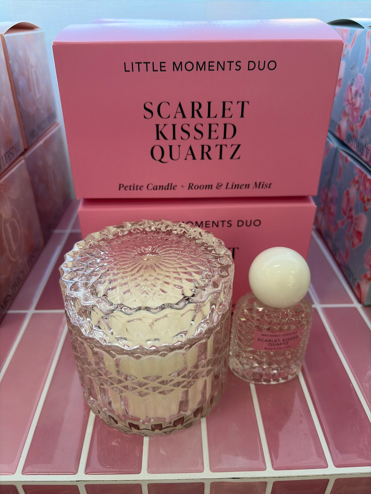 Candles | Duo Scarlet Kissed Quartz Mrs Darcy
