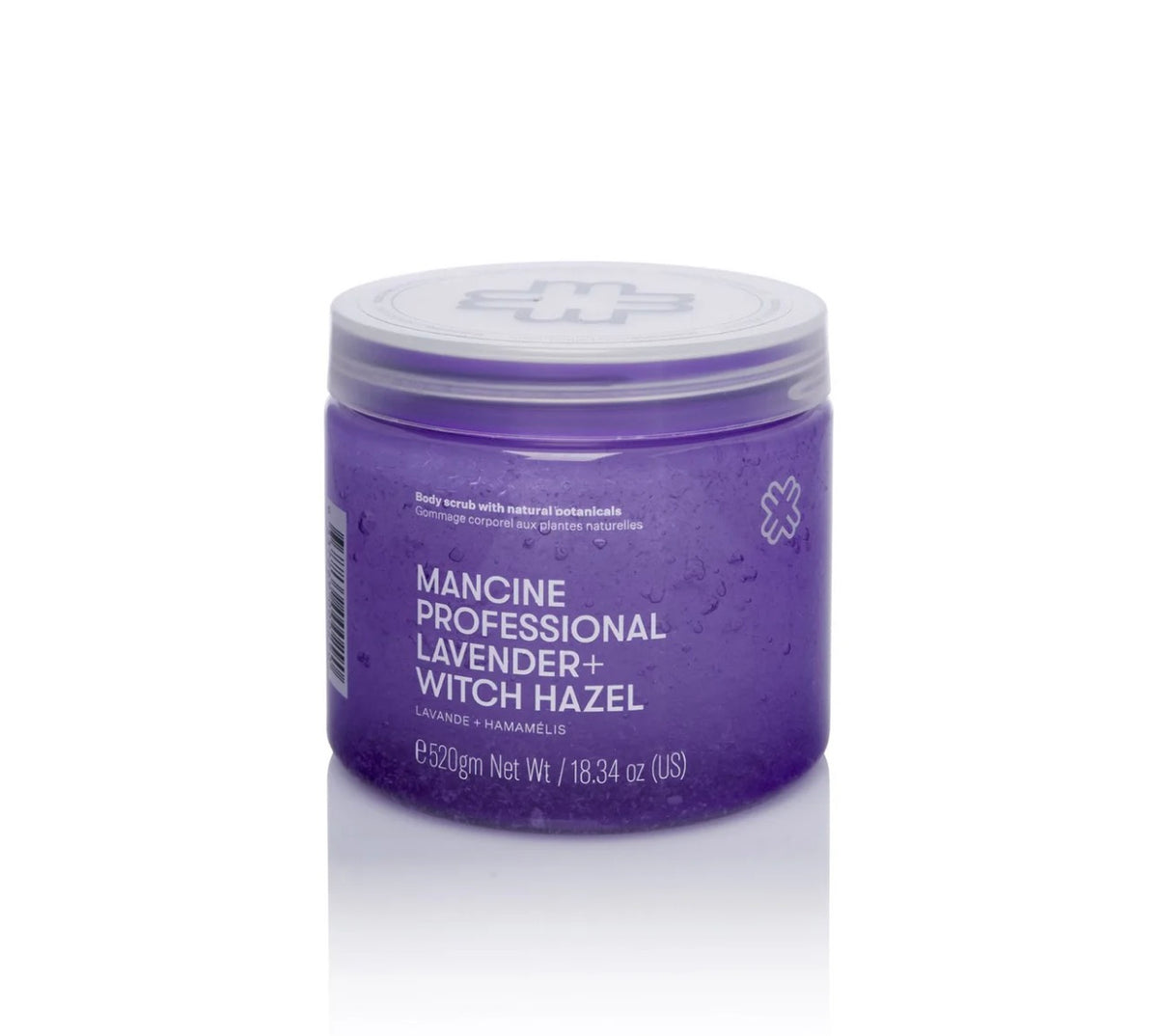 Mancine | Professional Salt Body Scrub: Lavender + Witch Hazel