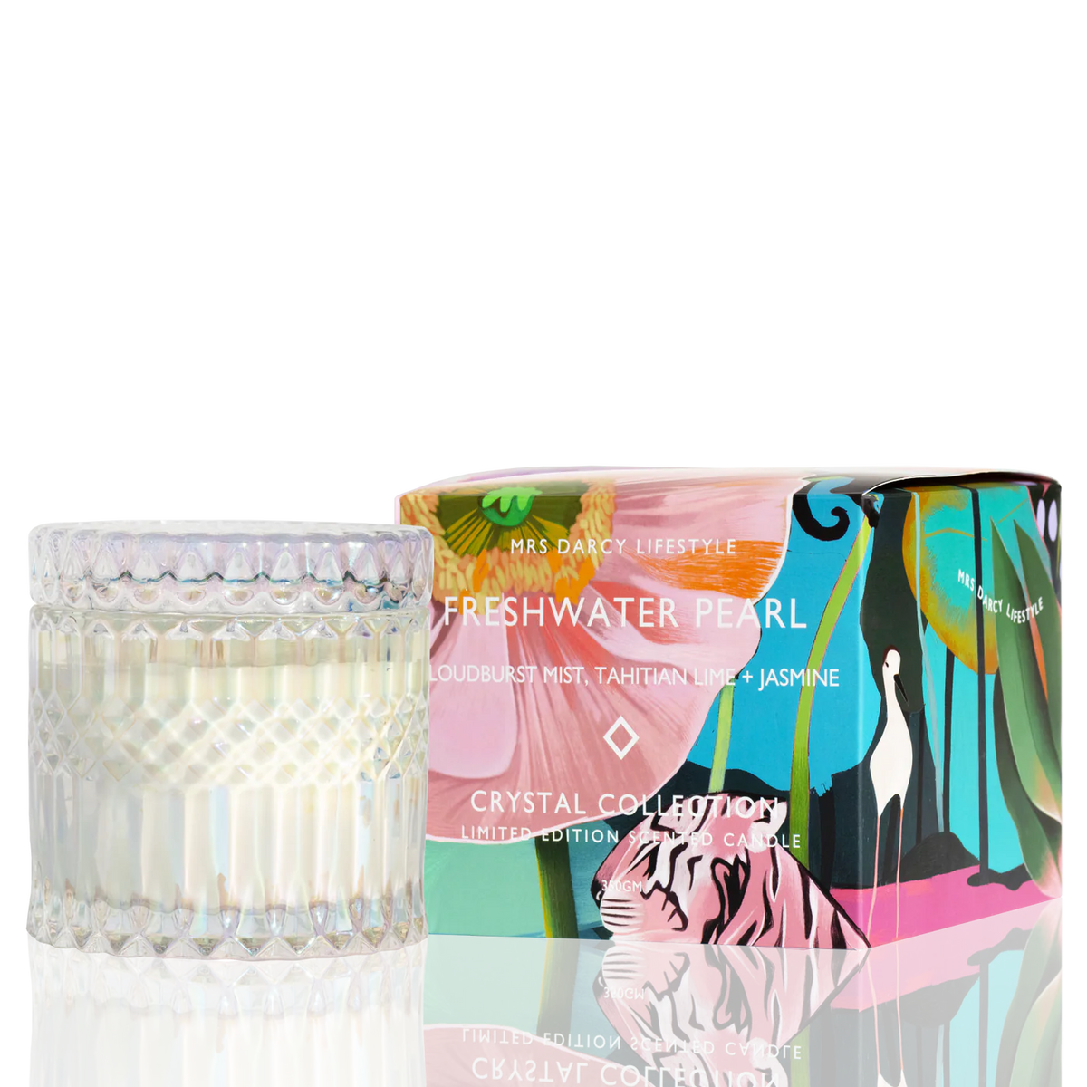 Candle | Fresh Water Pearl Mrs Darcy - CLOUDBURST MIST, TAHITIAN LIME + JASMINE