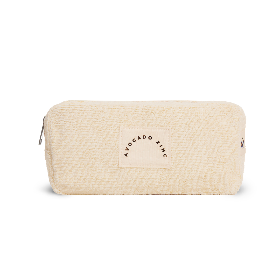 Avocado Zinc - Terry Towelling Pouch - Beige
