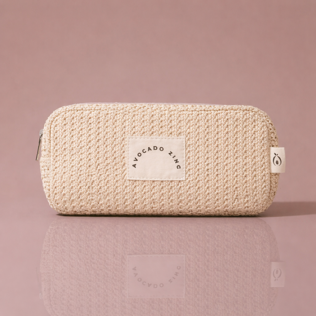 Avocado Zinc - Sand Straw Pouch