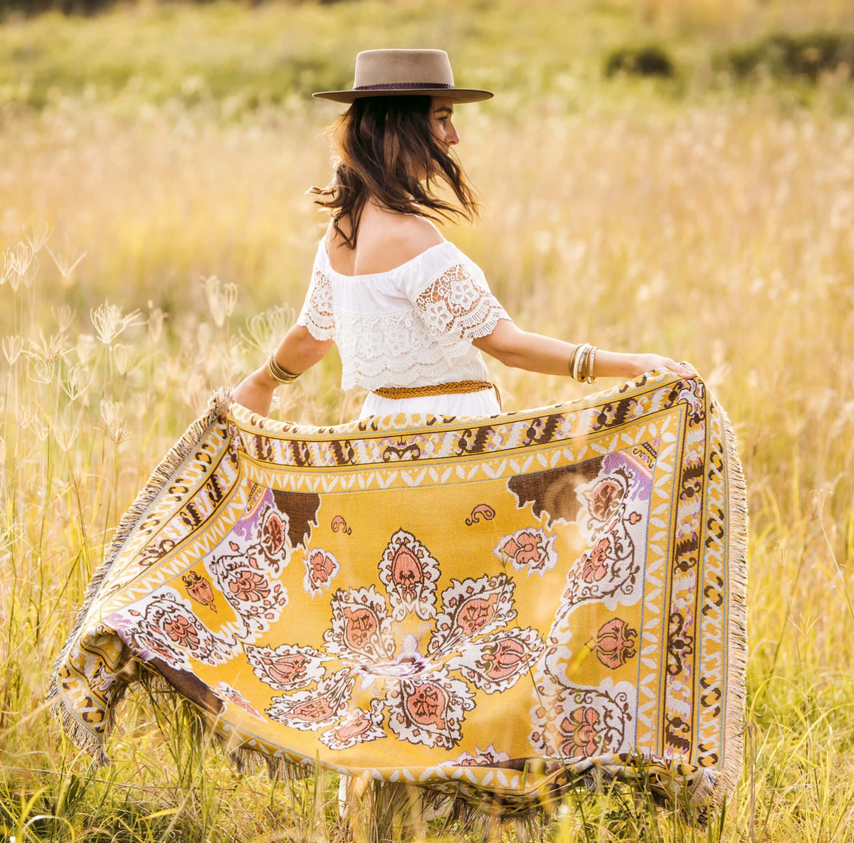 Picnic Rug | Here Comes The Sun by Hendeer