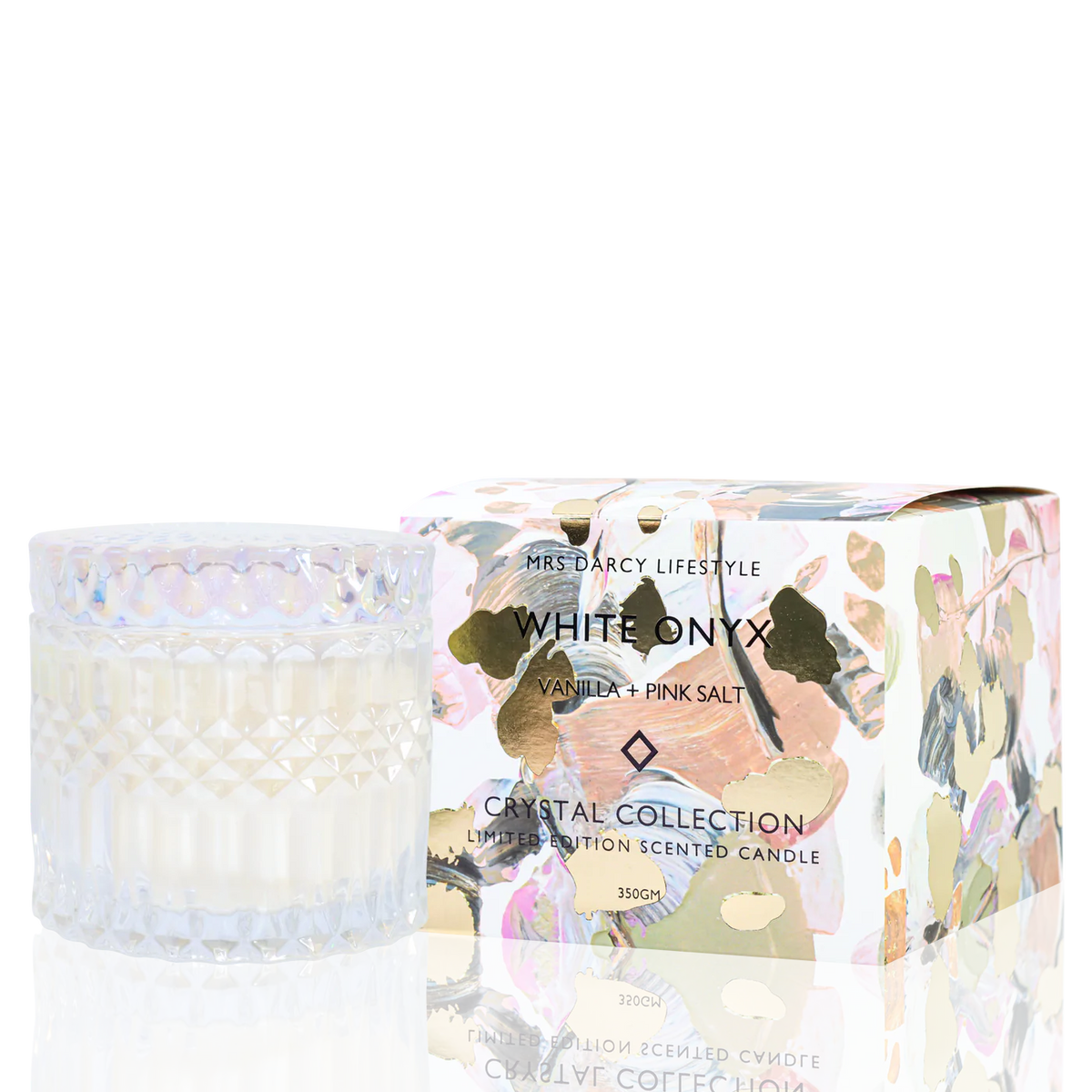 Candle | White Onyx Mrs Darcy Vanilla &amp; Pink Salt