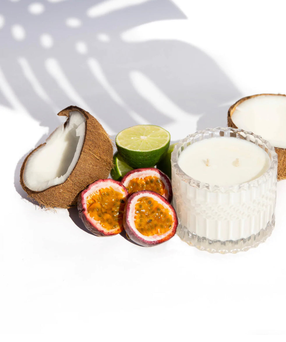 Candle | Crystal Quartz Mrs Darcy - Coconut, Lime &amp; Passionfruit